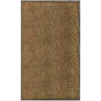 vidaXL Deurmat wasbaar 90x150 cm bruin