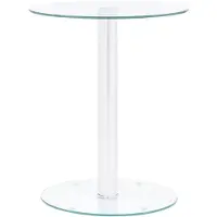 vidaXL Salontafel 40 cm gehard glas transparant