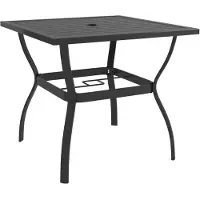 vidaXL Tuintafel 81,5x81,5x72 cm staal antraciet