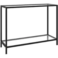 vidaXL Wandtafel 100x35x75 cm gehard glas transparant