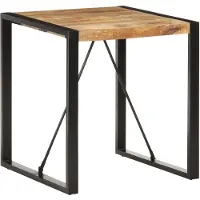 vidaXL Eettafel 70x70x75 cm massief ruw mangohout