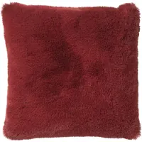 Dutch decor - ZAYA - Kussenhoes 45x45 cm - bontlook - effen kleur - Merlot - rood