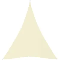 vidaXL Zonnescherm driehoekig 4x5x5 m oxford stof crèmekleurig