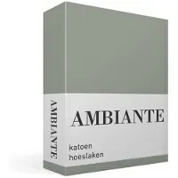 Ambiante Katoen - Hoeslaken - 90x200/210 - Groen