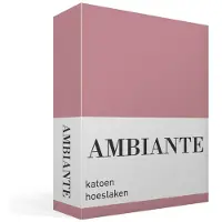 Ambiante Katoen - Hoeslaken - 90x200/210 - Roze