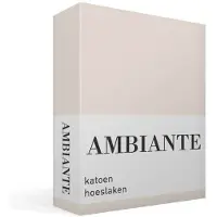 Ambiante - Katoen - Hoeslaken - 180x220 cm - Zand