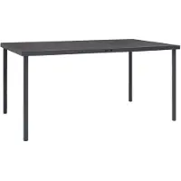 vidaXL Tuintafel 150x90x74 cm staal antracietkleurig