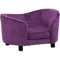 vidaXL Hondenbank 69x49x40 cm pluche bordeauxrood