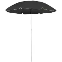 vidaXL Parasol met stalen paal 180 cm antracietkleurig
