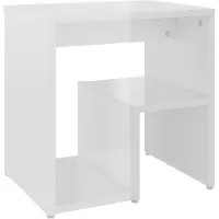 vidaXL Nachtkastje 40x30x40 cm bewerkt hout hoogglans wit