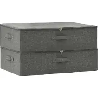 vidaXL Opbergboxen 2 st 70x40x18 cm stof antracietkleurig