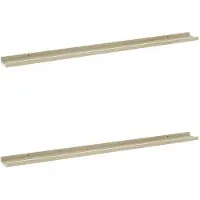 vidaXL Wandschappen 2 st 115x9x3 cm wit en sonoma eikenkleurig