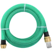 vidaXL Zuigslang met messing koppelingen 1,1'' 10 m PVC groen