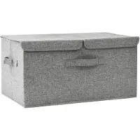 vidaXL Opbergdozen Nonwoven stof Grijs
