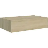 vidaXL Wandschap met lade 40x23,5x10 cm MDF eikenkleurig