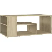 vidaXL Salontafel 100x50x40 cm bewerkt hout sonoma eikenkleurig