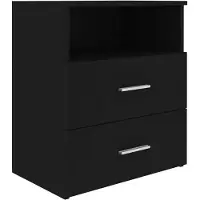vidaXL Nachtkastje 50x32x60 cm zwart