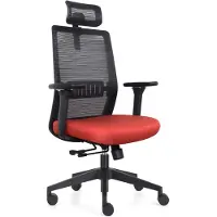 Ivol Bureaustoel Napoli Deluxe 4D - NEN-EN 1335 - Rood