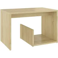 vidaXL Bijzettafel 59x36x38 cm bewerkt hout sonoma eikenkleurig