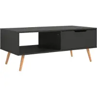 vidaXL Salontafel 100x49,5x43 cm bewerkt hout grijs