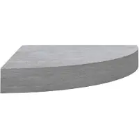 vidaXL Hoekwandschap 35x35x3,8 cm MDF betongrijs