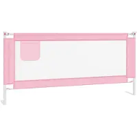 vidaXL Bedhekje peuter 200x25 cm stof roze