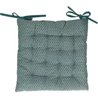 Atmosphera Stoelkussen - petrol - katoen - 38x7 cm - wicker zitkussen - tuinstoelkussens