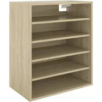 vidaXL Schoenenkast 60x35x70 cm bewerkt hout sonoma eikenkleurig
