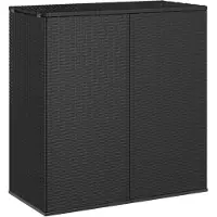 vidaXL Tuinbox 100x49x103,5 cm polyetheen rattan zwart
