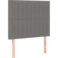 vidaXL Hoofdbord donkergrijs 100x5x118/128 cm Stof
