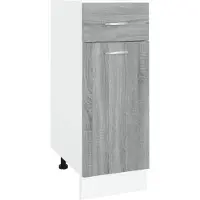 vidaXL Onderkast met lade Lyon 30x46x81,5 cm bewerkt hout grijs sonoma