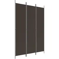 vidaXL Kamerscherm met 3 panelen 150x220 cm stof bruin