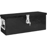 vidaXL Opbergbox 60x23,5x23 cm aluminium zwart