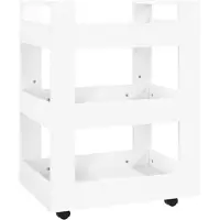 vidaXL Keukentrolley 60x45x80 cm bewerkt hout wit
