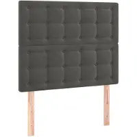 vidaXL Hoofdbord donkergrijs 90x5x118/128 cm fluweel