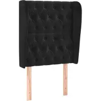 vidaXL Hoofdbord met randen 83x23x118/128 cm fluweel zwart