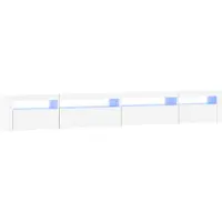 vidaXL Tv-meubel met LED-verlichting 270x35x40 cm wit