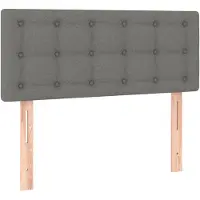 vidaXL Hoofdbord 100x5x78/88 cm stof donkergrijs