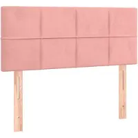 vidaXL Hoofdbord 100x5x78/88 cm fluweel roze