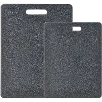 Zeller Snijplank set 2-delig - graniet look - kunststof - 30 x 20 cm - Snijplanken