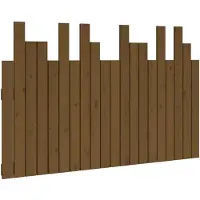 vidaXL Hoofdbord wandmontage 127,5x3x80 cm grenenhout honingbruin