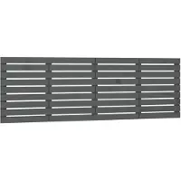 vidaXL Hoofdbord wandmontage 206x3x63 cm massief grenenhout grijs