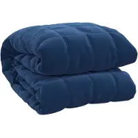 vidaXL Verzwaringsdeken 155x220 cm 7 kg stof blauw