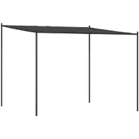 vidaXL Prieel 3x3 m 180 g/m² stof en staal antracietkleurig