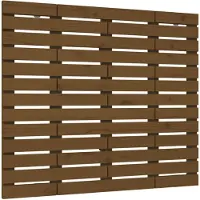 vidaXL Hoofdbord wandmontage 126x3x91,5 cm grenenhout honingbruin
