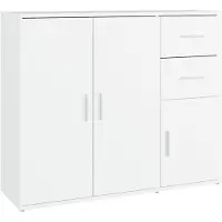 vidaXL Dressoir 91x29,5x75 cm bewerkt hout wit