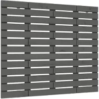 vidaXL Hoofdbord wandmontage 96x3x91,5 cm massief grenenhout grijs