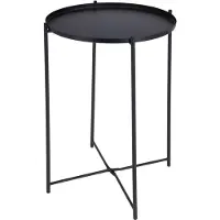Progarden Bijzettafel rond 35x47 cm zwart