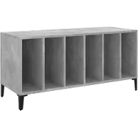 vidaXL Platenkast 100x38x48 cm bewerkt hout betongrijs