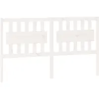 vidaXL Hoofdbord 165,5x4x100 cm massief grenenhout wit
